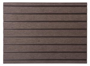Terasová doska G21 2,5 x 14,8 x 300 cm, Dark Wood s okrúhlymi výrezmi, WPC