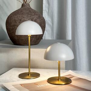 Dyberg Larsen LED dobíjacia stolová lampa Along, béžová, výška 20 cm