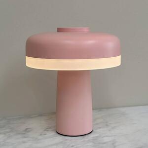 Dyberg Larsen LED dobíjacia stolová lampa Porter, ružová, výška 16 cm