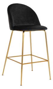 Čierne zamatové barové stoličky v súprave 2 ks 108 cm Lausanne – House Nordic