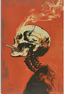 Obraz japandi kostlivec s cigaretou