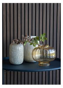 Svetložltá sklenená ručne vyrobená váza – House Nordic