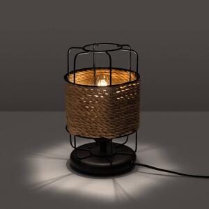 Stolná lampa Gizur, 1x šnúra/čierne drôtené tienidlo