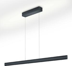Závesné LED svietidlo Runa, čierne, dĺžka 132 cm