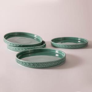 Tyrkysové dezertné porcelánové taniere v súprave 4 ks ø 20 cm Heath Jade – Ladelle