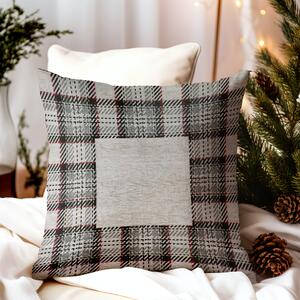 Gobelínová obliečka na vankúš Tartan šedohnedá 42x42 cm Chenille IT025 Farba Šedohnedá Rozmery 42x42 cm