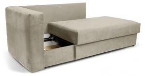 Detská pohovka/posteľ pravá strana rozkladany s úložným priestorom Maciek - béžový zamat Velluto 3