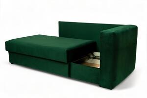 Detská pohovka/posteľ Ľavá strana rozkladany s úložným priestorom Maciek - Zelený zamat Velluto 10