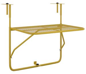 Balkónový stôl zlatý 60x40 cm oceľ