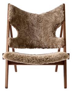 AUDO COPENHAGEN Kreslo Knitting, Sheepskin, Walnut / Sahara