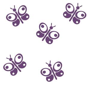 Pieris design motýliky - nálepky na stenu teplá sivá