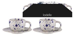 Bielo-modré šálky na espresso z kameniny v súprave 2 ks 100 ml Carnival – Ladelle