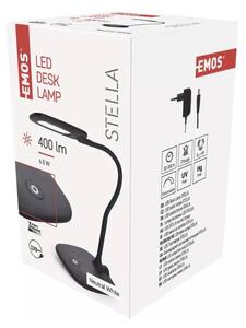 Matne čierna LED stmievateľná stolová lampa (výška 55 cm) Stella – EMOS