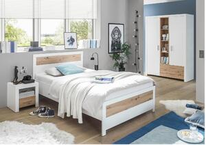 IZBA PRE MLÁDEŽ, 120/200 cm, biela, dub artisan Xora - Online Only detský nábytok, Online Only