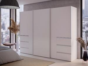 ŠAT. SKRIŇA S POSUV. DVERAMI, biela, 270/200/61 cm Carryhome - Skrine, Online Only