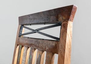 OLDTIME Jedálenská stolička drevená, staré drevo