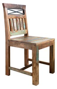 OLDTIME Jedálenská stolička drevená, staré drevo