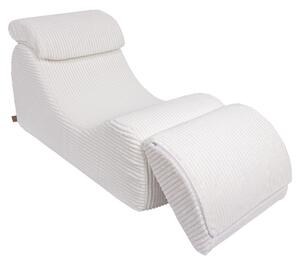 MeowBaby® Detské dizajnové kreslo Wave White