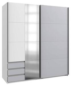SKRIŇA S POS. DVER. – HOR.VED, biela, svetlosivá, 179/198/64 cm MID.YOU - Skrine, Online Only