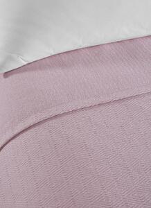 Ružový bavlnený pléd na dvojlôžko 200x230 cm Serenity – Mijolnir
