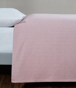 Ružový bavlnený pléd na dvojlôžko 200x230 cm Serenity – Mijolnir