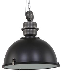 Čierna priemyselná závesná lampa Bikkel L02