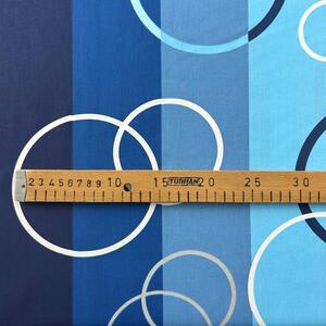 Ervi bavlna š.240 cm - Kruhy na modrom - 7488-9, metráž