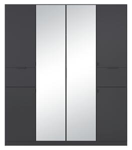 Šatníková skriňa TICAO II metalická sivá, šírka 181 cm