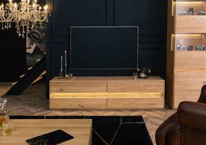 CARDIFF TV-doska divoký dub vrátane, LED, 184x43,5x47,5 prírodný olejovaný