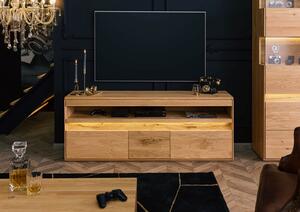 CARDIFF TV-doska divoký dub vrátane, LED, 165x43,5x63 prírodný olejovaný