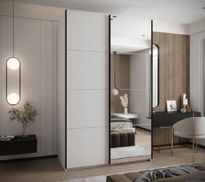 Dvojdverová skriňa SAMARA 3 - 160 cm, biela / čierna