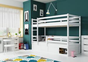Detská poschodová posteľ BINGO | biela