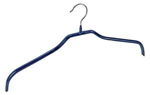 Sada 4 modrých protišmykových vešiakov na oblečenie a držiakov Wenko Hanger Slim