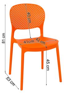 Dekorstudio Dekorstudio Plastová stolička FLEX oranžová
