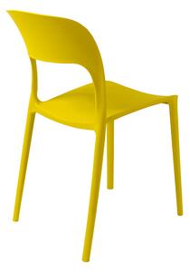 Dekorstudio Dekorstudio Plastová stolička TREX žltá