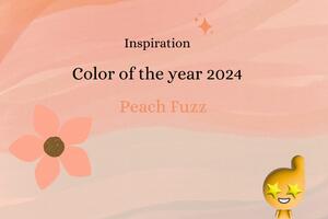 Tapeta listy s kolibríkmi v odtieni Peach Fuzz