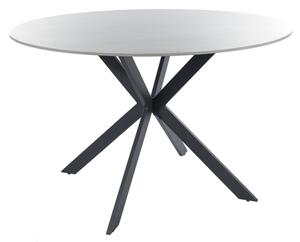 Jedálenský stôl TOLAO sivý mramor/čierna