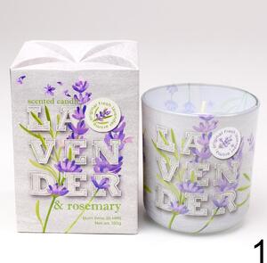 Lavender+rosemary 150g 36983R - Sviečka voňavá v skle