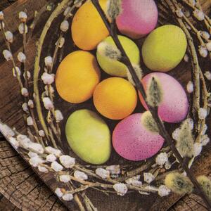 Servírovací obrúsky vajíčka v hniezde