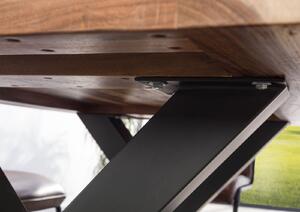 Stôl Palisander 160x90x77 prírodný pieskovaný / X-nohy antracit matný METALL 5
