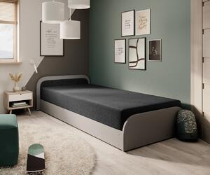Jednolôžková posteľ PARYS sivá | 80 x 190 cm Farba: Pravá / Sawana 05