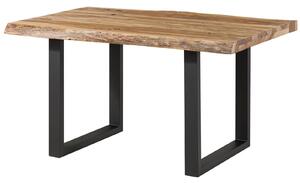 Jedálenský stôl Palisander 140x90x77 prírodný pieskovaný / U-nohy antracit matný METALL 5