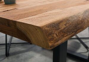 Stôl Palisander 160x90x77 prírodný pieskovaný / U-nohy antracit matný METALL 5