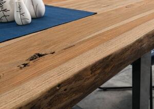 Stôl Palisander 160x90x77 prírodný pieskovaný / U-nohy antracit lesklý METALL 5
