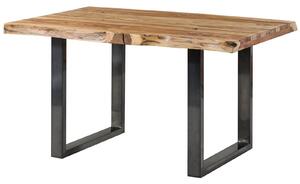 Stôl Palisander 140x90x77 prírodný pieskovaný / U-nohy antracit lesklý METALL 5