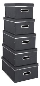 Úložné boxy s vekom v súprave 5 ks Joachim – Bigso Box of Sweden