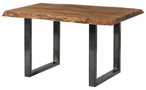 Stôl Palisander 140x90x77 prírodný morený / U-nohy antracit lesklý METALL 5