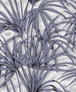 Luxusná sivo-strieborná vliesová tapeta s palmovými listami, Z77549, Savana, Zambaiti Parati