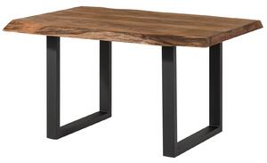 Jedálenský stôl Palisander 160x90x77 prírodný morený / U-nohy antracit matný METALL 5