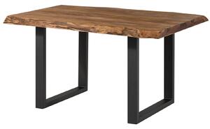 Jedálenský stôl Palisander 160x90x77 prírodný morený / U-nohy antracit matný METALL 5